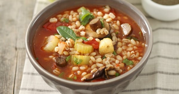 Tomato and Mushroom Barley Soup