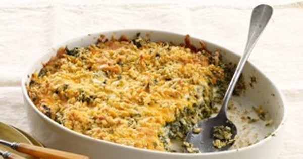 Crispy-Topped Creamy Spinach