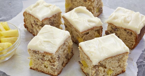 Banana Pecan Pineapple Snack Cake