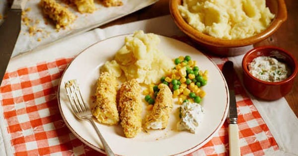 Crunchy fish fingers