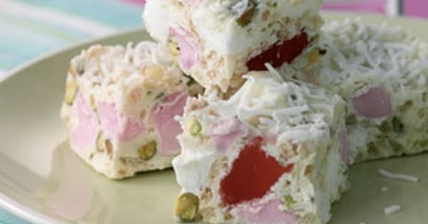 White Chocolate and Rice Bubbles® Rocky Road