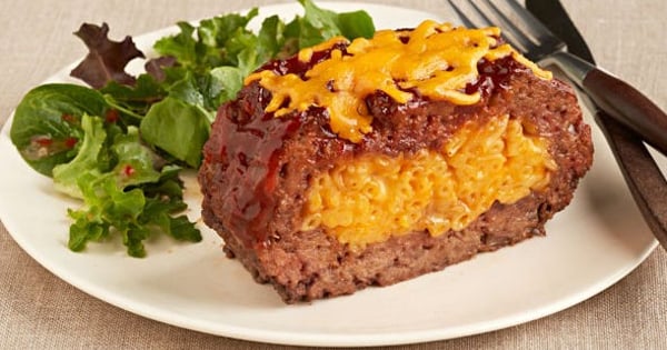 Macaroni and Cheese Stuffed Meatloaf