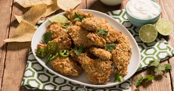 Crunchy Tortilla-Crusted Chicken Wings