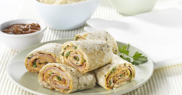 Baked Salsa Ham Roll-Ups