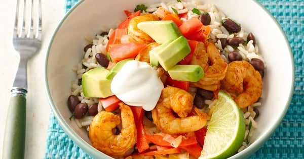 Chili-Lime Shrimp Burrito Bowls