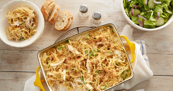 No-Boil Chicken Tetrazzini Bake