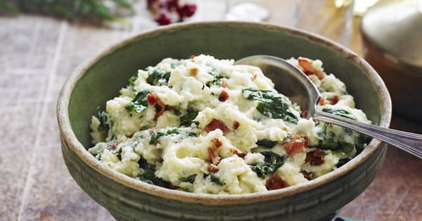 Bacon-Spinach Mashed Potatoes
