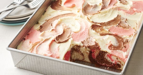 Neapolitan Sheet Cake