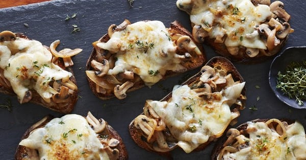Caramelized Onion and Mushroom Cheese Melts