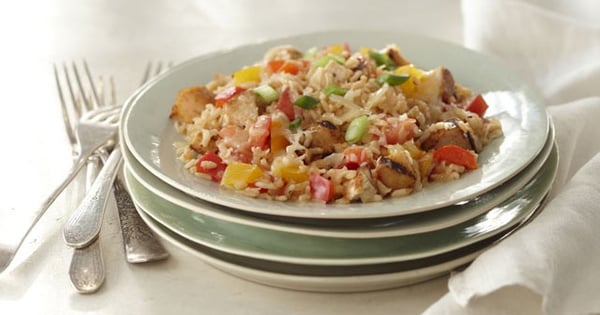 Grilled Chicken's Summer Vegetable Skillet