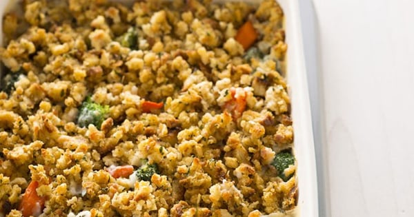 Crispy-Topped Carrot & Broccoli Bake