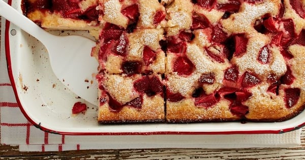 Strawberries and Cream Yogurt Cake