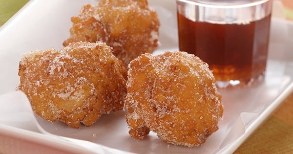 Apple Fritters with Spiced Syrup