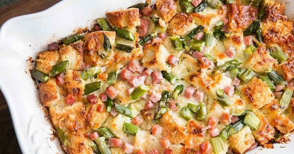 Ham and Asparagus Strata