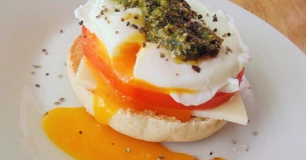 Poached Eggs Caprese