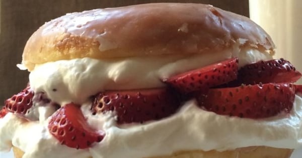 Glazed Doughnut Strawberry Shortcake