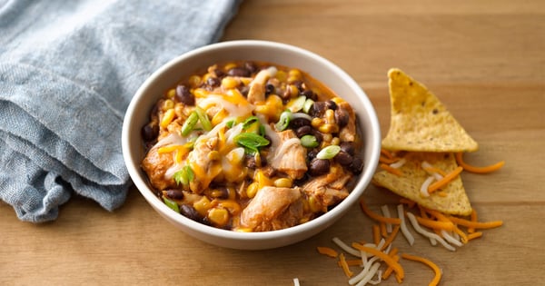 Slow Cooker Cheesy Chicken Enchilada Chili