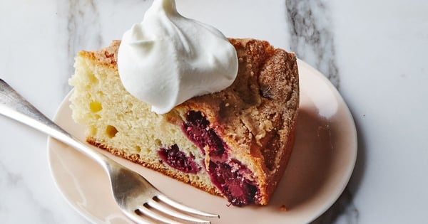 Blackberry-Tahini Yogurt Cake