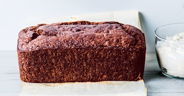 Buckwheat Banana Cake with Yogurt-Espresso Frosting