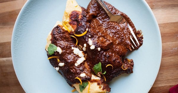 Instant-Pot Red Chicken Enchiladas