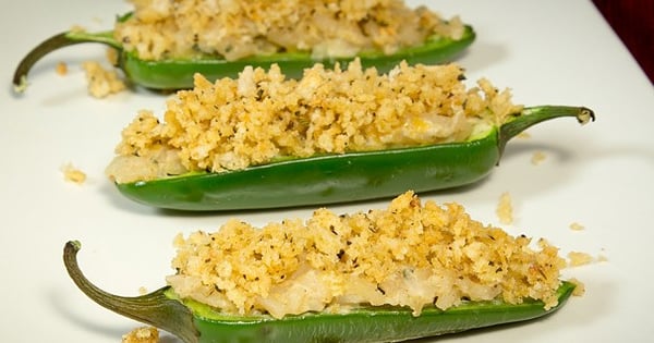 Cheesy Rice Stuffed Jalapeño Poppers