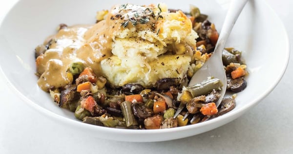 Vegan lentil shepherd’s pie