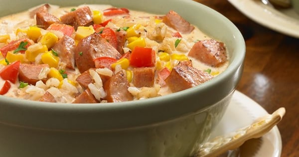 Andouille Brown Rice Chowder
