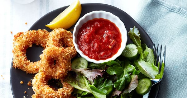Crispy oven-fried calamari