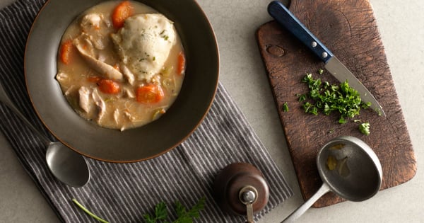 Slow-Cooker Creamy Chicken and Herbed Dumpling