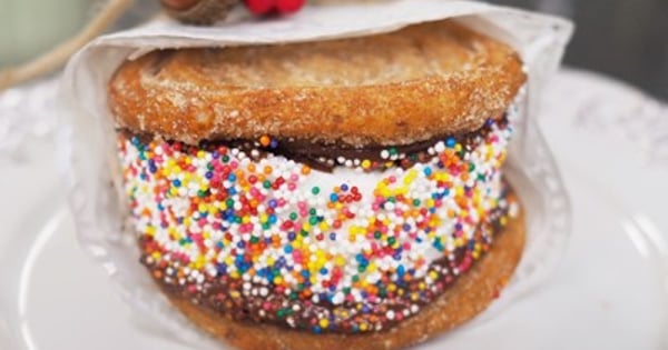 Dipped Churro Ice Cream Sandwiches