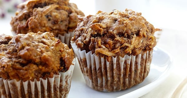 Apple Carrot Raisin Whole Wheat Muffins