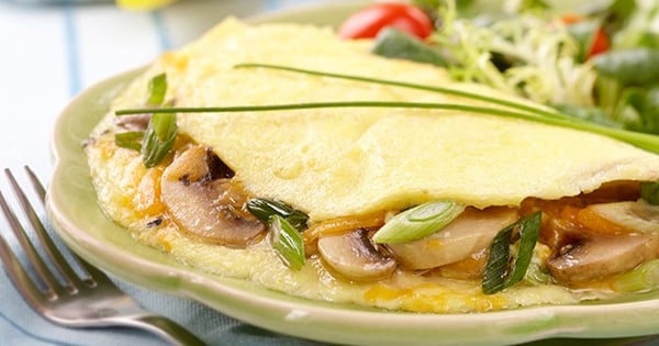 Cheese and Mushroom Omelettes