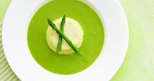 Cream of Asparagus Soup with Flan