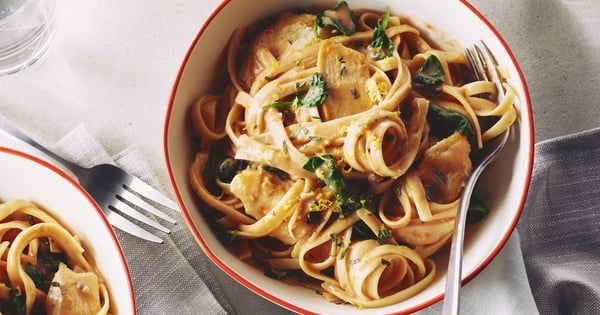 Lemony Chicken Fettuccine Rose
