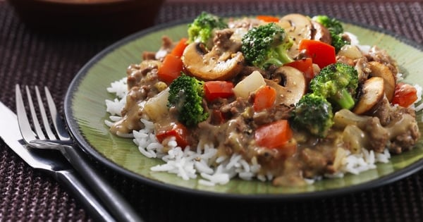 Saucy Beef and Broccoli with Rice