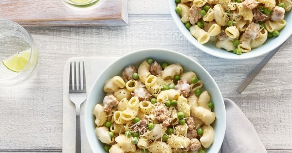 Sausage and Spring Pea Pasta