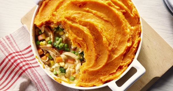 Quick Sweet Potato Chicken Pot Pie