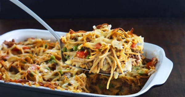 Beef and Spaghetti Bake