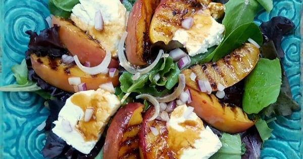 Grilled Nectarine Salad with Chipotle Molasses Dressing – a summer recipe contest winner