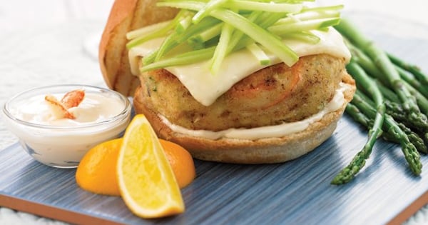 Crab and Mozzarella Burger