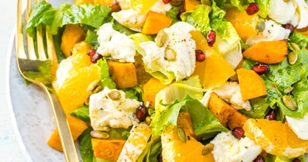 Sweet Potato, Clementine and Mozzarella Salad