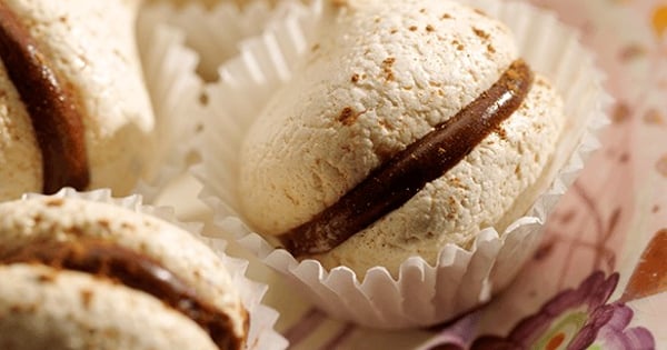 Ganache Filled Anise Meringues