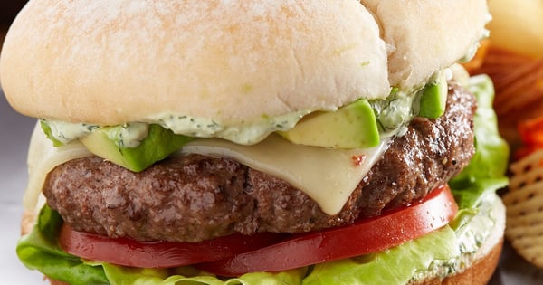 Avocado & Pepper Jack Bison Burger
