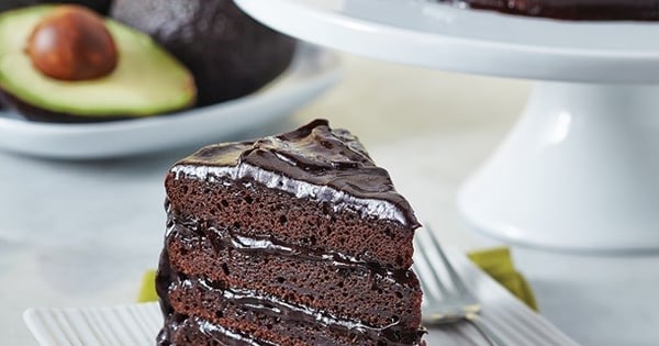Fudge Layer Cake with Chocolate Avocado Icing