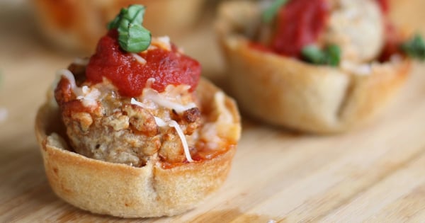 Asiago & Turkey Meatball Mini Cups