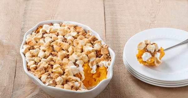 Sweet Potato Bake with Marshmallow Topping