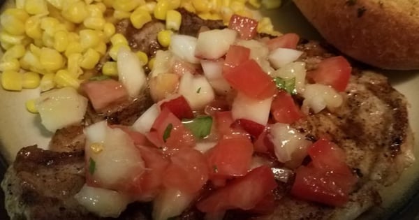 Grilled Pork Chops with Fresh Nectarine Salsa