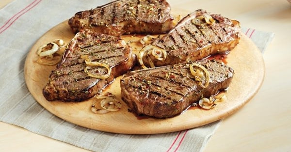 Grilled Bone-In New York Steaks
