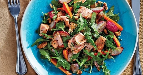 Warm Salmon & Roasted Vegetable Salad