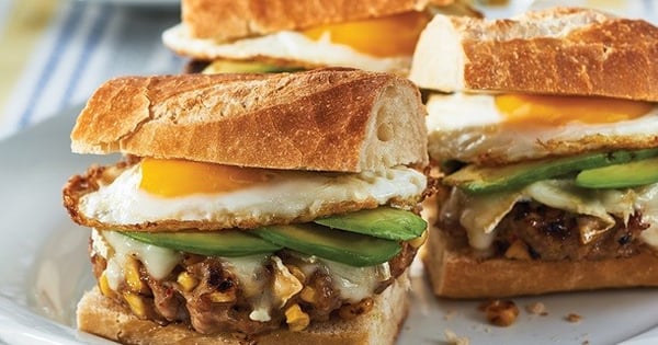 Sausage, Brie & Avocado Breakfast Sandwich